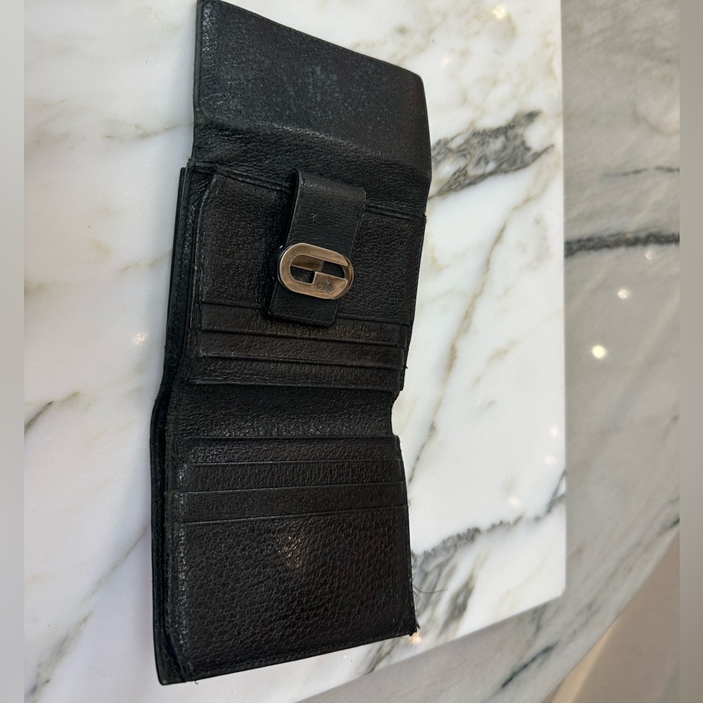 GUCCI - interlocking G Logo black and orange small wallet - Picture 6 of 15